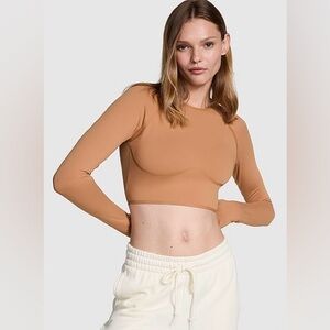Pink by Victoria Secret Athletic Cropped Long Sleeve Top Medium NWT $45 MSRP